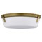 Nuvo Rowen 3-Light Flush Mount Natural Brass Etched White Glass 60/7750 - alternate 2
